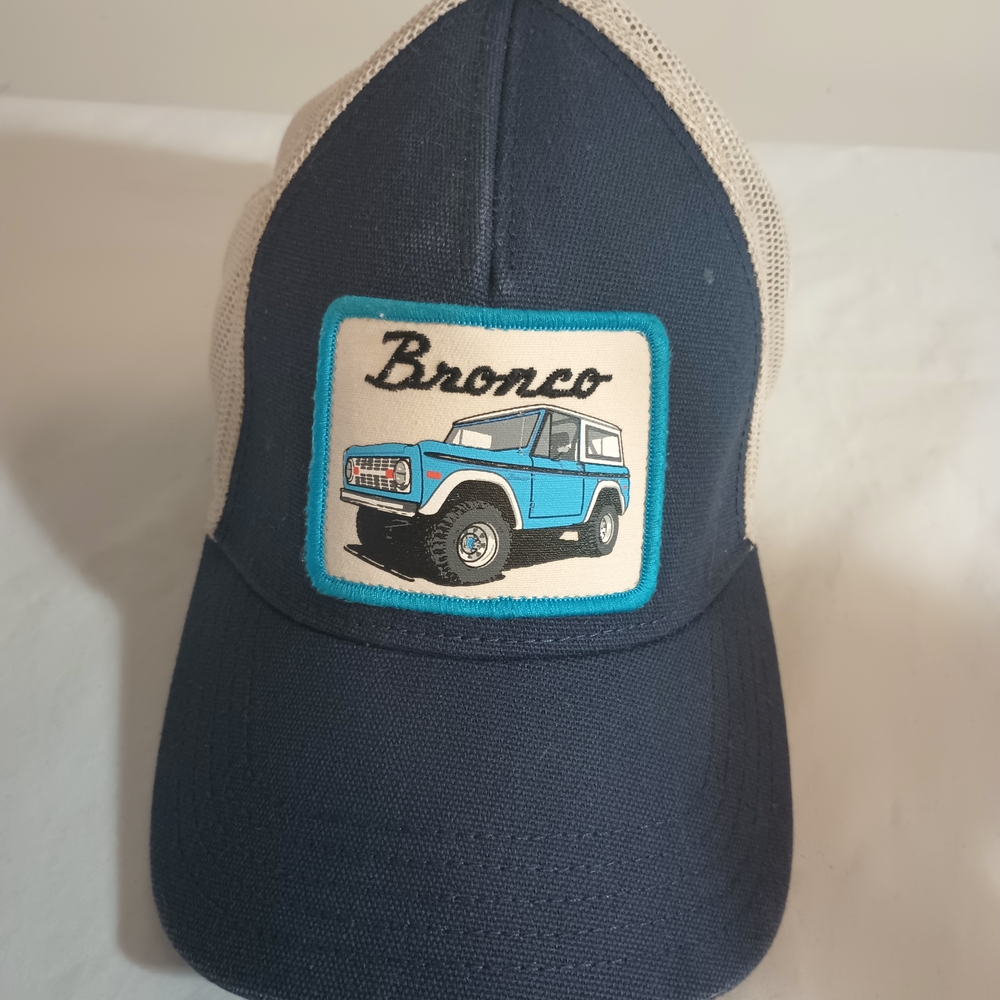 Ford Bronco Snapback Trucker Hat Blue Truck Embroidered Cap American Needle